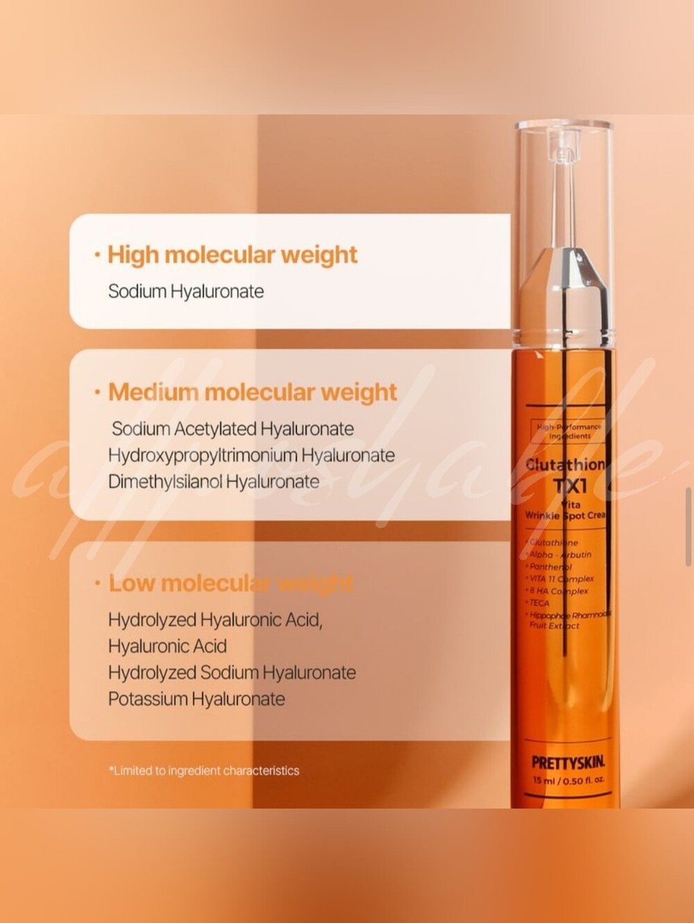 PRETTYSKIN Glutathione TX1 Vita Wrinkle Spot Cream